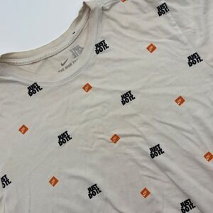 Nike The Nike Tee Just Do It All Over Print Spell Out Cream Orange XS T-Shirt